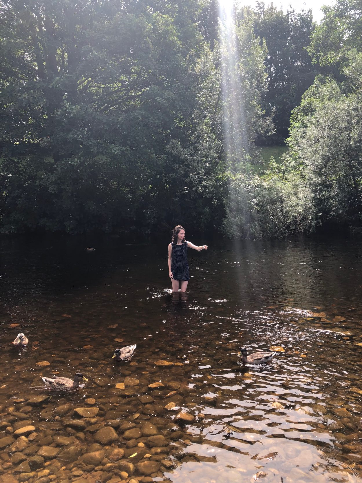 Wading in River Wharfe