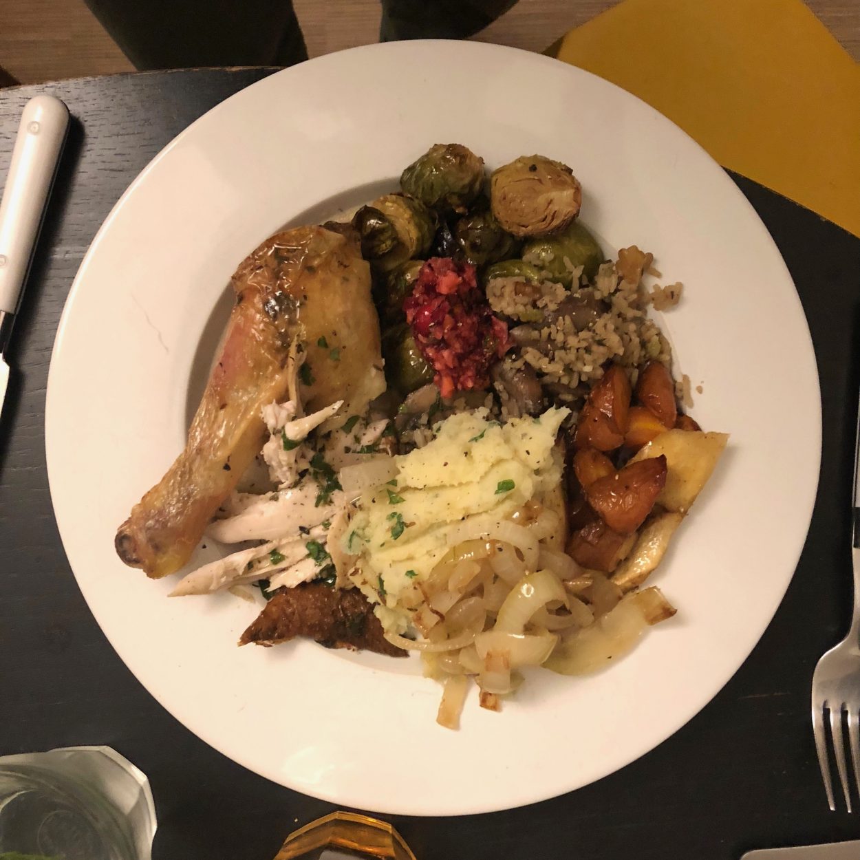 Plate of food, Thanksgiving 2018
