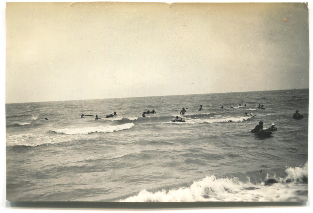 Black and white photo of North Beach at Corpus Christi on 20 May 1940