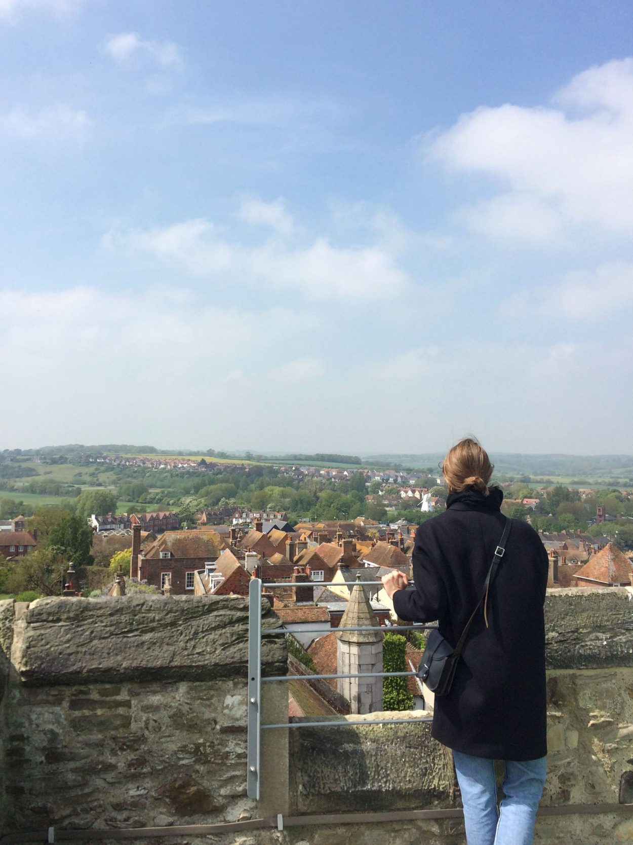 A woman looking at the view in Rye