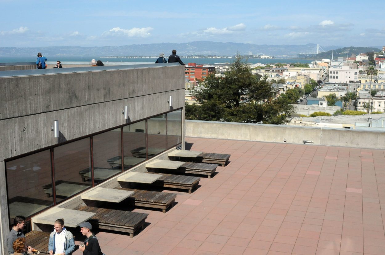 The cafe and terrace at SFAI